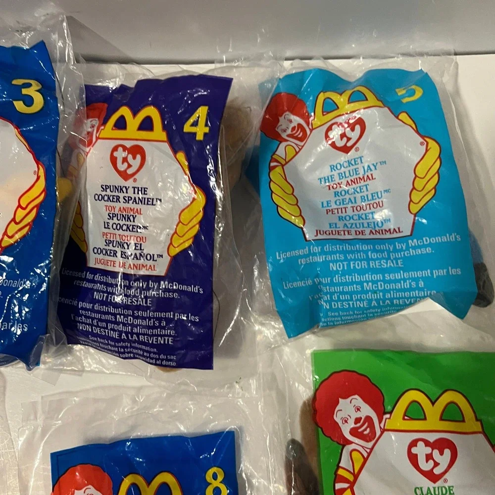 Vintage 1999 McDonalds Ty Teenie Beanie Babies Lot of 11 Sealed Happy Meal Toys